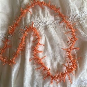 Vintage 70s Blood Coral Twig Beads
